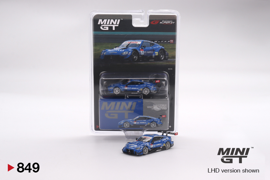 MINI GT #849 — Nissan Z GT500 #1 MARELLI IMPUL Z TEAM IMPUL 2023 SUPER GT SERIES