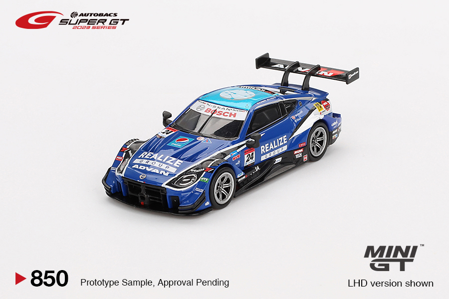 MINI GT #850 — Nissan Z GT500 #24 "REALIZE CORPORTATION ADVAN Z" KONDO RACING 2023 SUPER GT SERIES - Image 3