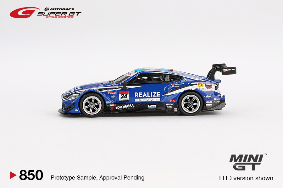 MINI GT #850 — Nissan Z GT500 #24 "REALIZE CORPORTATION ADVAN Z" KONDO RACING 2023 SUPER GT SERIES - Image 5