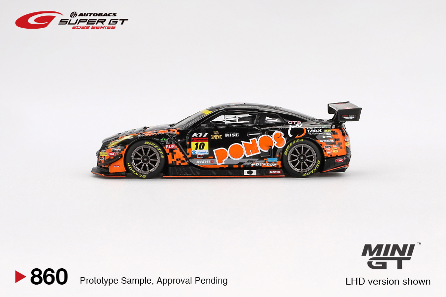 MINI GT #860 — Nissan GT-R NISMO GT3 #10 "PONOS GAINER GT-R" GAINER 2023 SUPER GT SERIES - Image 5