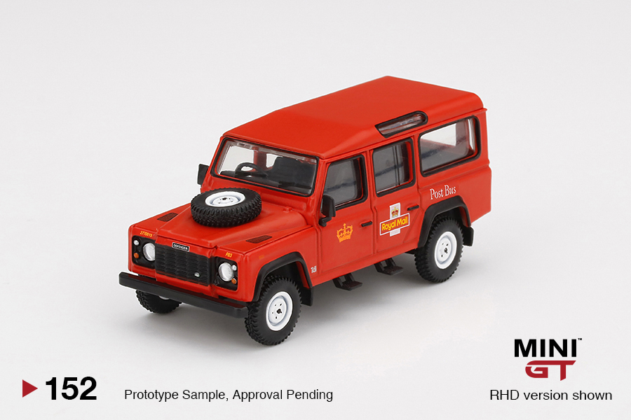 MINI GT #152 — Land Rover Defender 110 UK Royal Mail Post Bus - Image 3