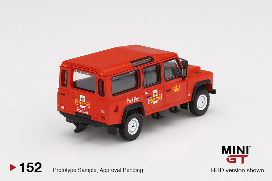 MINI GT #152 — Land Rover Defender 110 UK Royal Mail Post Bus - Image 4