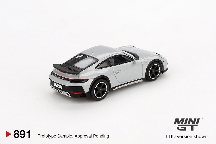 MINI GT #891 — Porsche 911 Dakar Ice Gray Metallic - Image 4