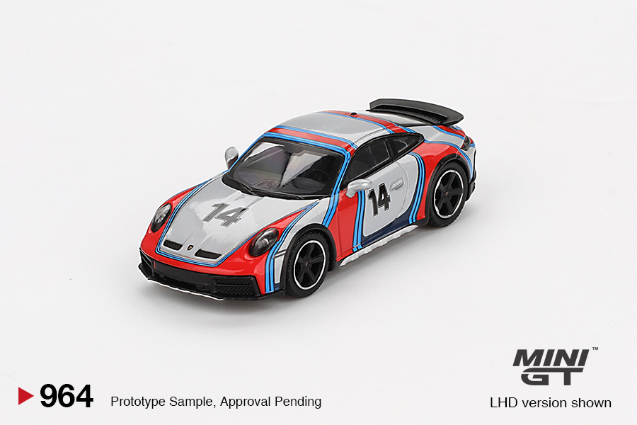 MINI GT #964 — Porsche 911 Dakar Ice Grey Metallic "Rally 1978" - Image 3