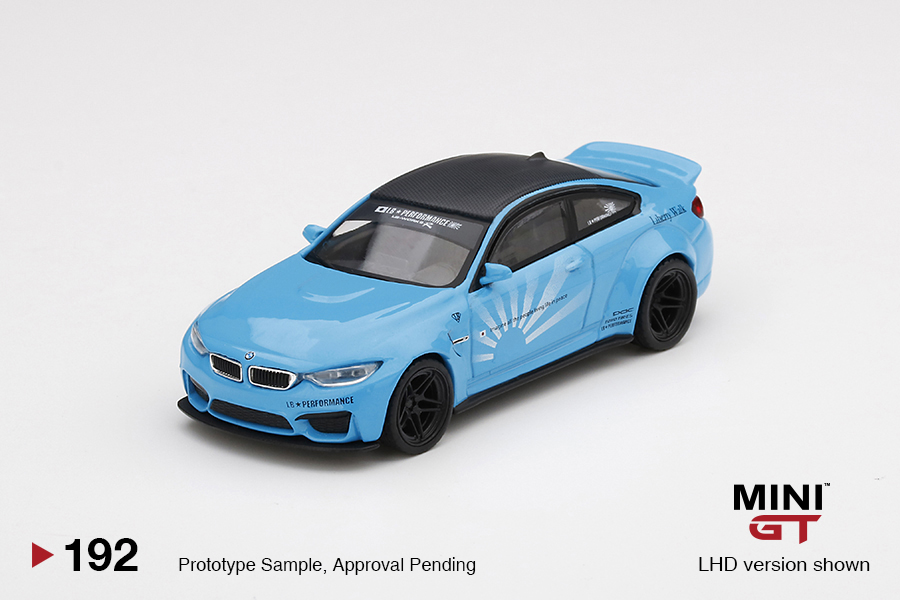 MINI GT #192 — LB★WORKS BMW M4 Baby Blue - Image 3