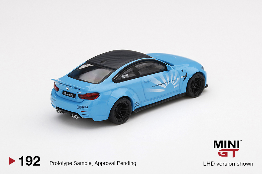 MINI GT #192 — LB★WORKS BMW M4 Baby Blue - Image 4