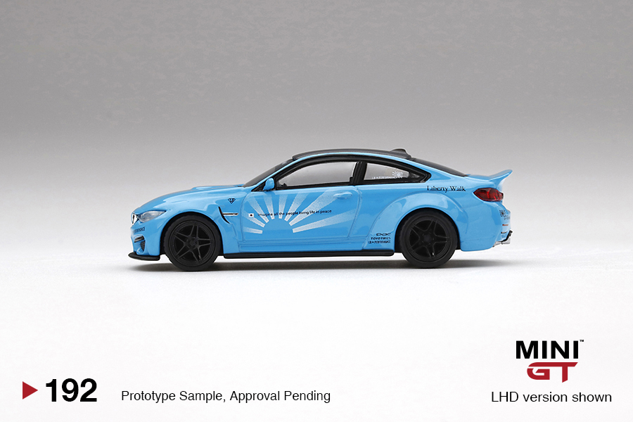 MINI GT #192 — LB★WORKS BMW M4 Baby Blue - Image 5