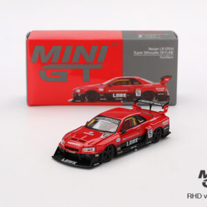 MINI GT #843 — Nissan LB-ER34 Super Silhouette SKYLINE Red/Black