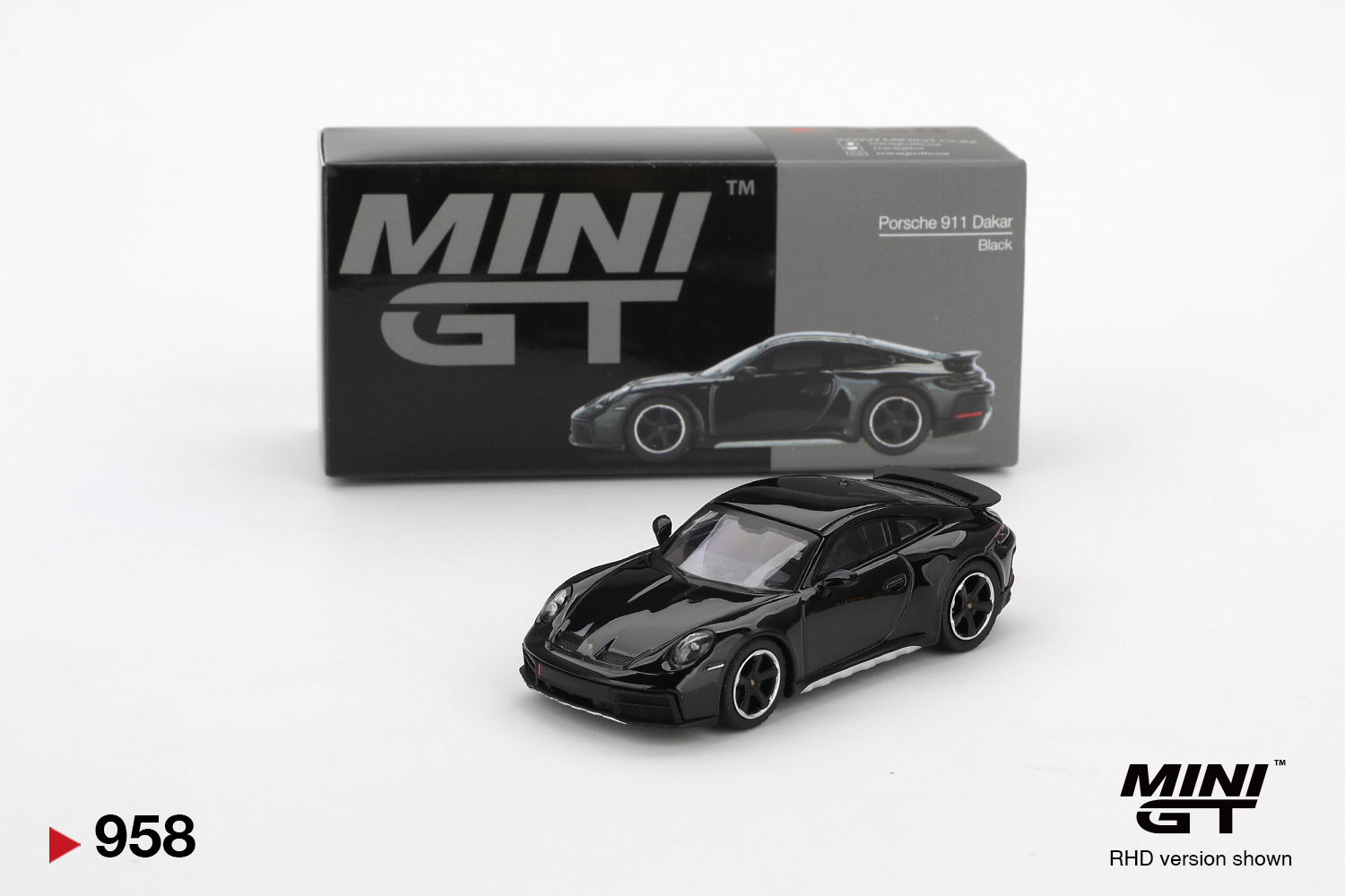 MINI GT #958 — Porsche 911 Dakar Black LHD / RHD version available