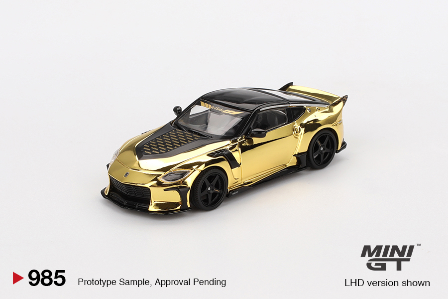 MINI GT #985 — Nissan Z VeilSide FFZ400 Gold Chrome - Image 3