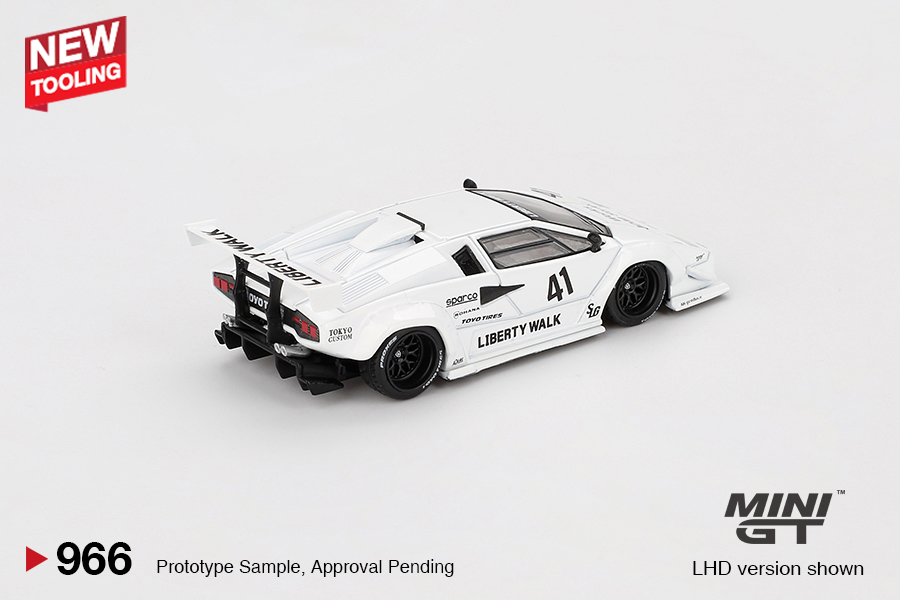 MINI GT #966 — Lamborghini Countach LB-WORKS White 2024 Tokyo Auto Salon - Image 4