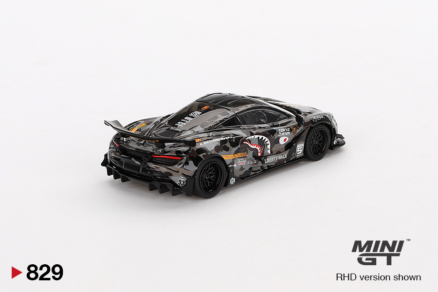 MINI GT #829 — McLaren 720S LB★Works LBWK*A BATHING APE CROSSOVER - Image 4
