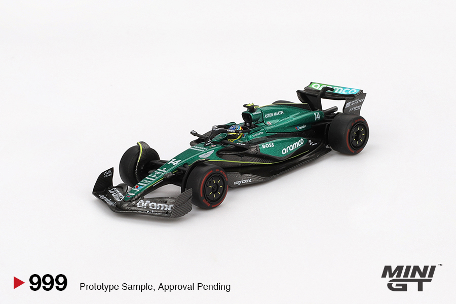 MINI GT #999 — Aston Martin AMR24 #14 Fernando Alonso 2024 F1 2024 Bahrain GP - Image 3