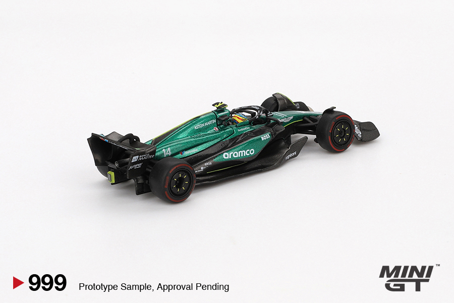 MINI GT #999 — Aston Martin AMR24 #14 Fernando Alonso 2024 F1 2024 Bahrain GP - Image 4