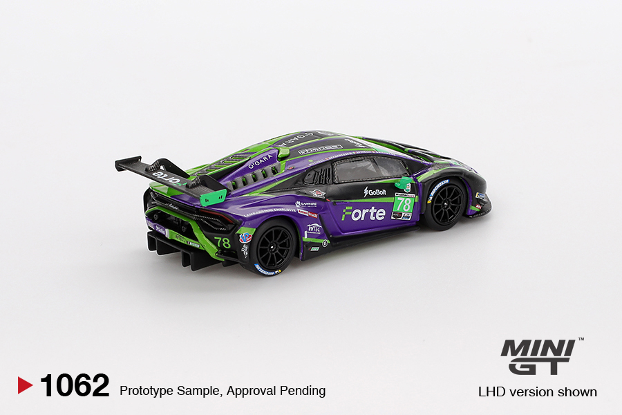 MINI GT #1062 — Lamborghini Huracán GT3 EVO2 #78 Forte Racing 2024 IMSA Daytona 24 Hrs - Image 4