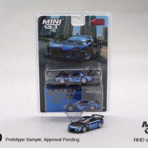 MINI GT #1020 — Mazda RX-7 RE-Amemiya Chrome Blue [ Malaysia Diecast Expo 2025 Event Exclusive ]
