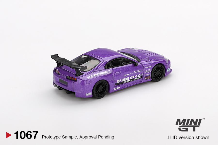 MINI GT #1067 — Toyota Supra (A80) Top Secret GT-300 Top Secret Purple - Image 4