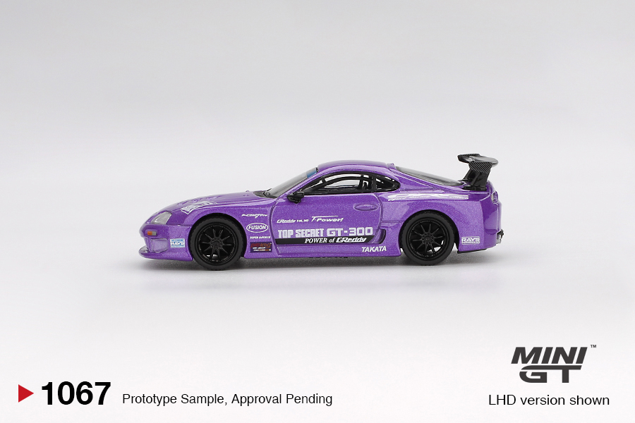 MINI GT #1067 — Toyota Supra (A80) Top Secret GT-300 Top Secret Purple - Image 5