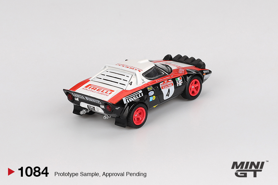 MINI GT #1084 — Lancia Stratos HF #4 1978 Rally Sanremo Winner - Image 3