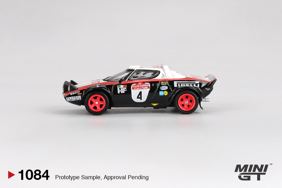 MINI GT #1084 — Lancia Stratos HF #4 1978 Rally Sanremo Winner - Image 4