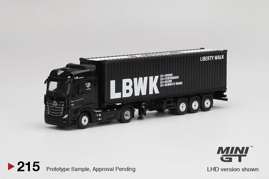 MINI GT #215 — Mercedes-Benz Actros w/ 40 Ft Container "LBWK" - Image 3