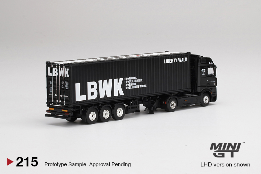 MINI GT #215 — Mercedes-Benz Actros w/ 40 Ft Container "LBWK" - Image 4