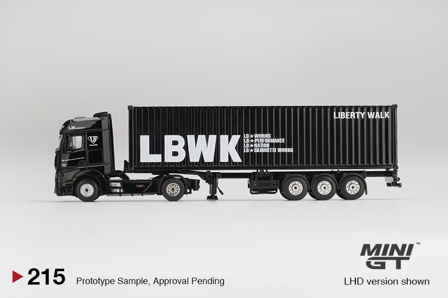MINI GT #215 — Mercedes-Benz Actros w/ 40 Ft Container "LBWK" - Image 5