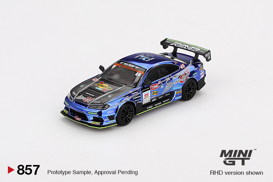 MINI GT #857 — Nissan Silvia (S15) D-MAX #46 D-MAX Racing 2023 D1 Grand Prix - Image 4