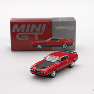 MINI GT #1122 — Ford Mustang Mach1 1971 Race Red LHD version only