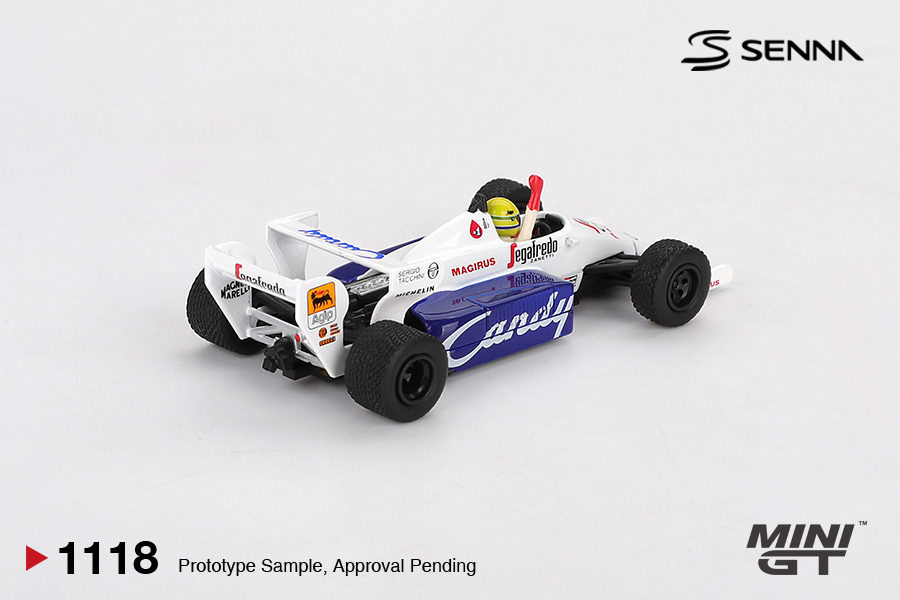 MINI GT #1118 — Toleman TG184 #19 Ayrton Senna 1984 Monaco Grand Prix 2nd Place Senna's Grand Prix Legends - Image 3