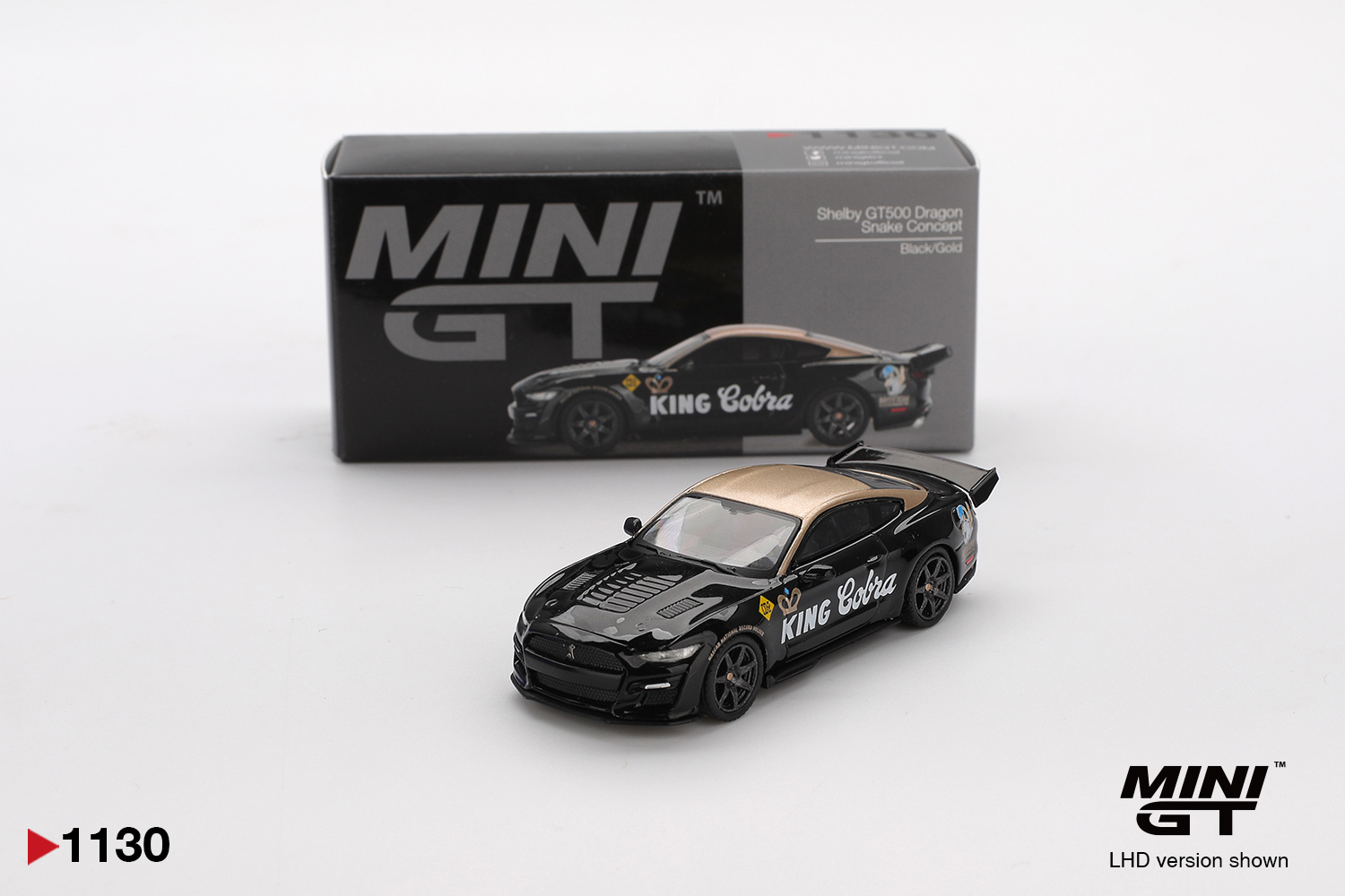 MINI GT #1130 — Shelby GT500 Dragon Snake Concept Black/Gold