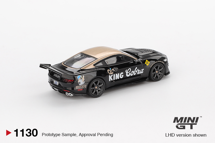 MINI GT #1130 — Shelby GT500 Dragon Snake Concept Black/Gold - Image 4