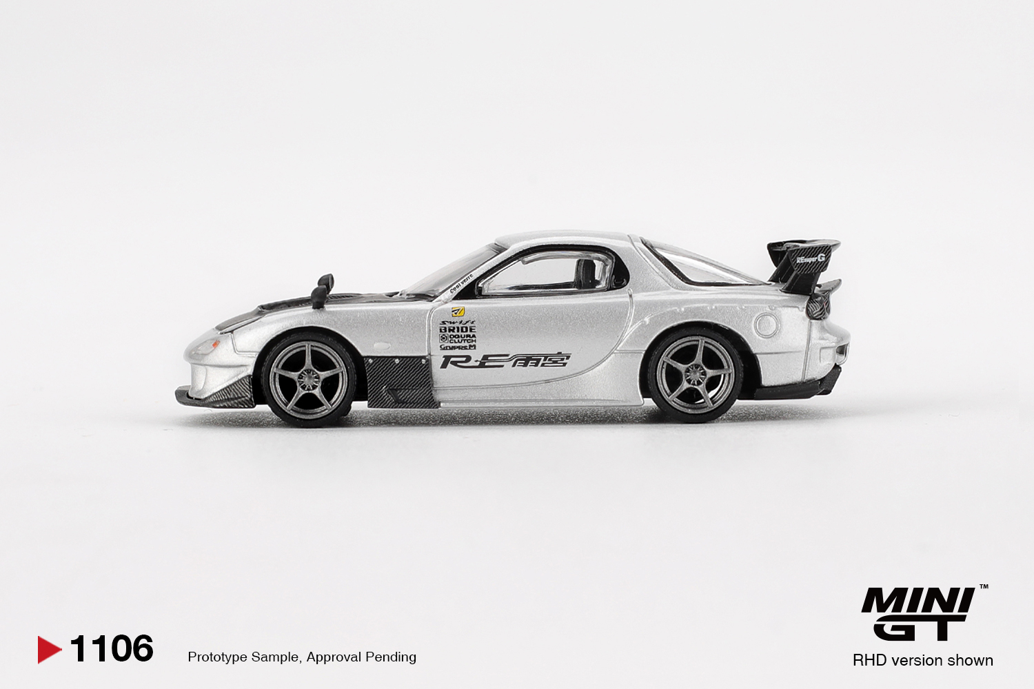 MINI GT #1106 — Mazda RX-7 RE-Amemiya Silver Metallic - Image 5