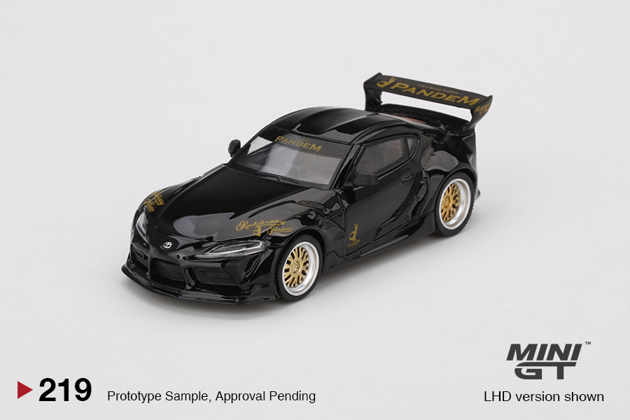 MINI GT #219 — Pandem Toyota GR Supra V1.0 Black - Image 3