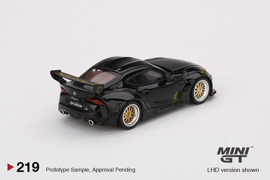 MINI GT #219 — Pandem Toyota GR Supra V1.0 Black - Image 4