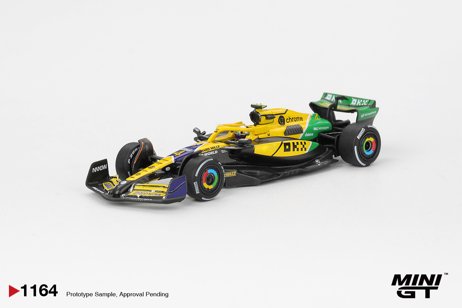 MINI GT #1164 — McLaren MCL38 #4 Lando Norris 2024 F1 Monaco GP