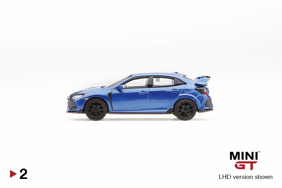 MINI GT #2 — Honda Civic Type R (FK8) Aegean Blue Metallic LHD version - MGT00002-L RHD version - MGT00002-R - Image 5