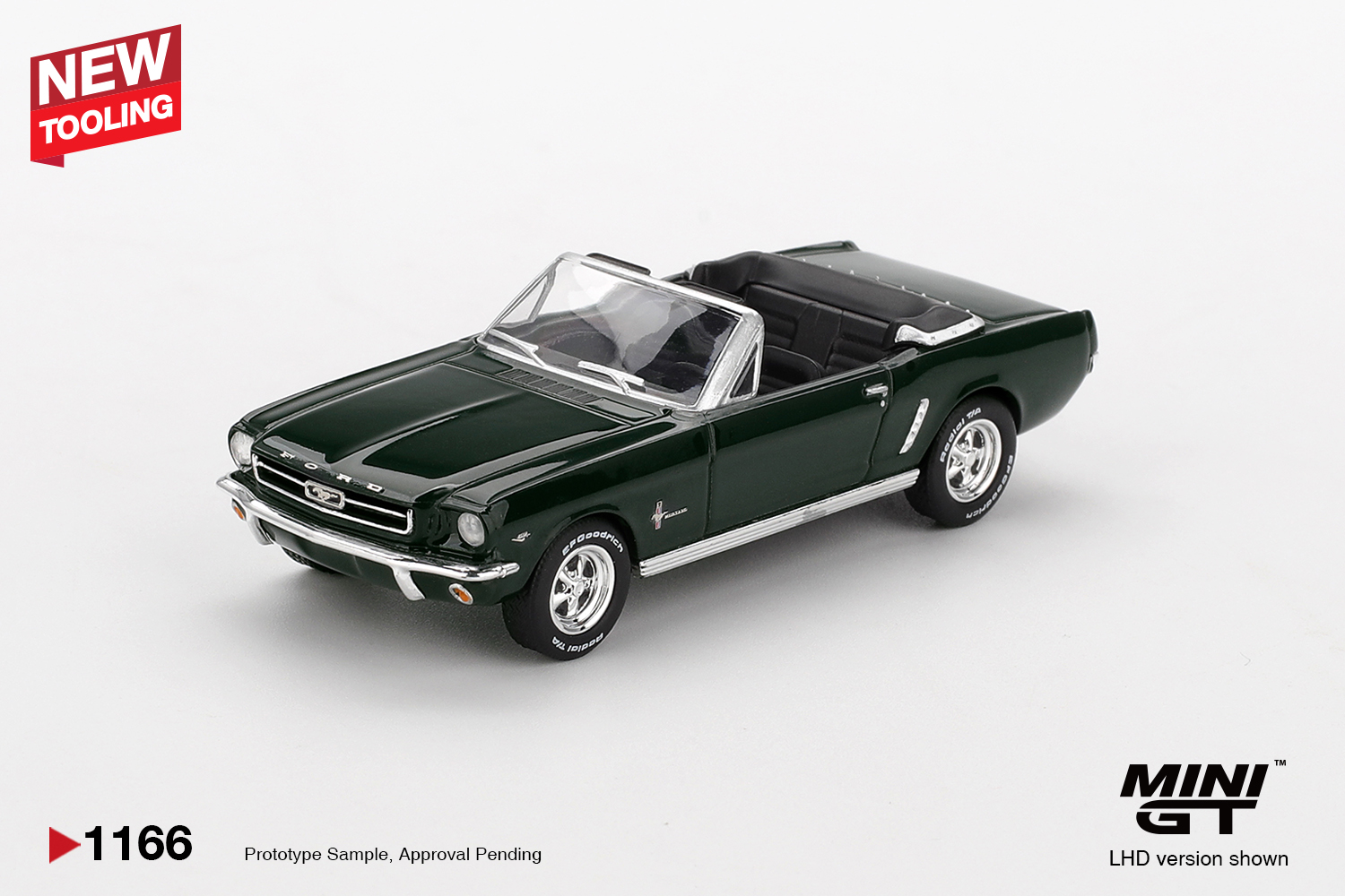 MINI GT #1166 — Ford Mustang Convertible 1964 Highland Green