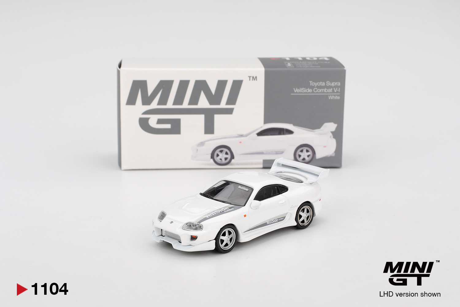 MINI GT #1104 — Toyota Supra VeilSide Combat V-I White