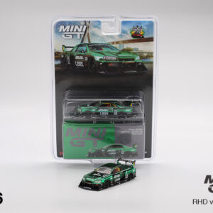 MINI GT #1016 — Nissan LB-ER34 Super Silhouette SKYLINE Green Chrome [ 2025 Salão DieCast 6 Event Exclusive ]