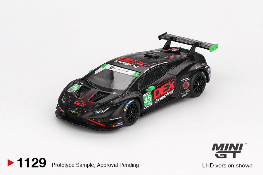 MINI GT #1129 — Lamborghini Huracán GT3 EVO2 #45 No. 45 DEX Imaging 2024 IMSA Daytona 24 Hrs - Image 3