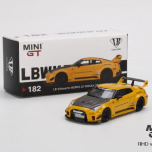 MINI GT #182 — LB-Silhouette WORKS GT NISSAN 35GT-RR Ver.1 Yellow [USA EXCLUSIVE PRODUCT] * Please contact your regional distributor for product availability *