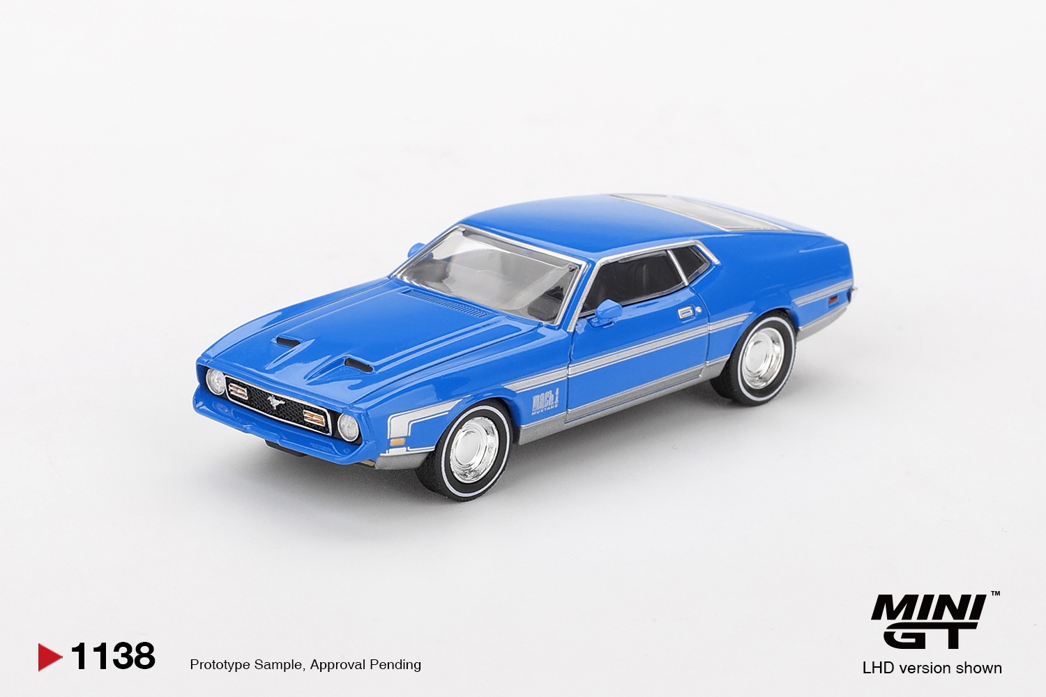 MINI GT #1138 — Ford Mustang Mach 1 Grabber Blue