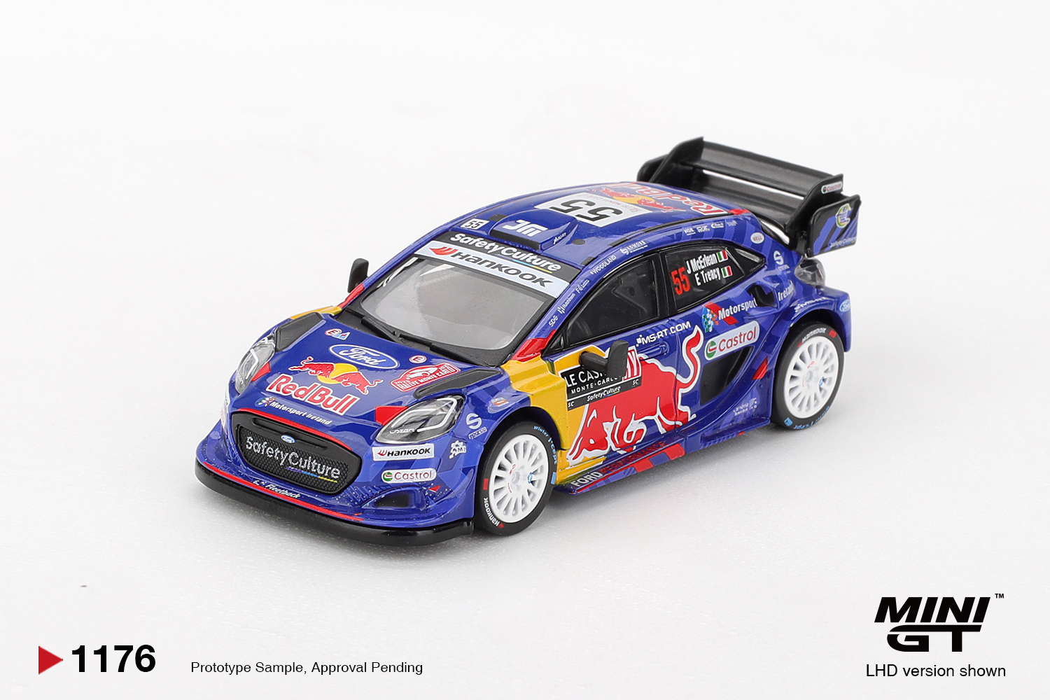 MINI GT #1176 — Ford Puma Rally1 #55 M-Sport Ford WRT 2025 Rally Monte-Carlo