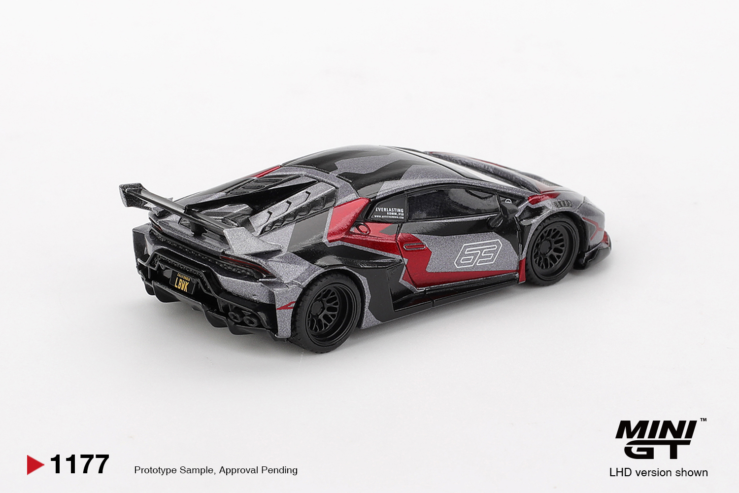 MINI GT #1177 — LB ★ WORKS Lamborghini Huracán GT RONIN - Image 3
