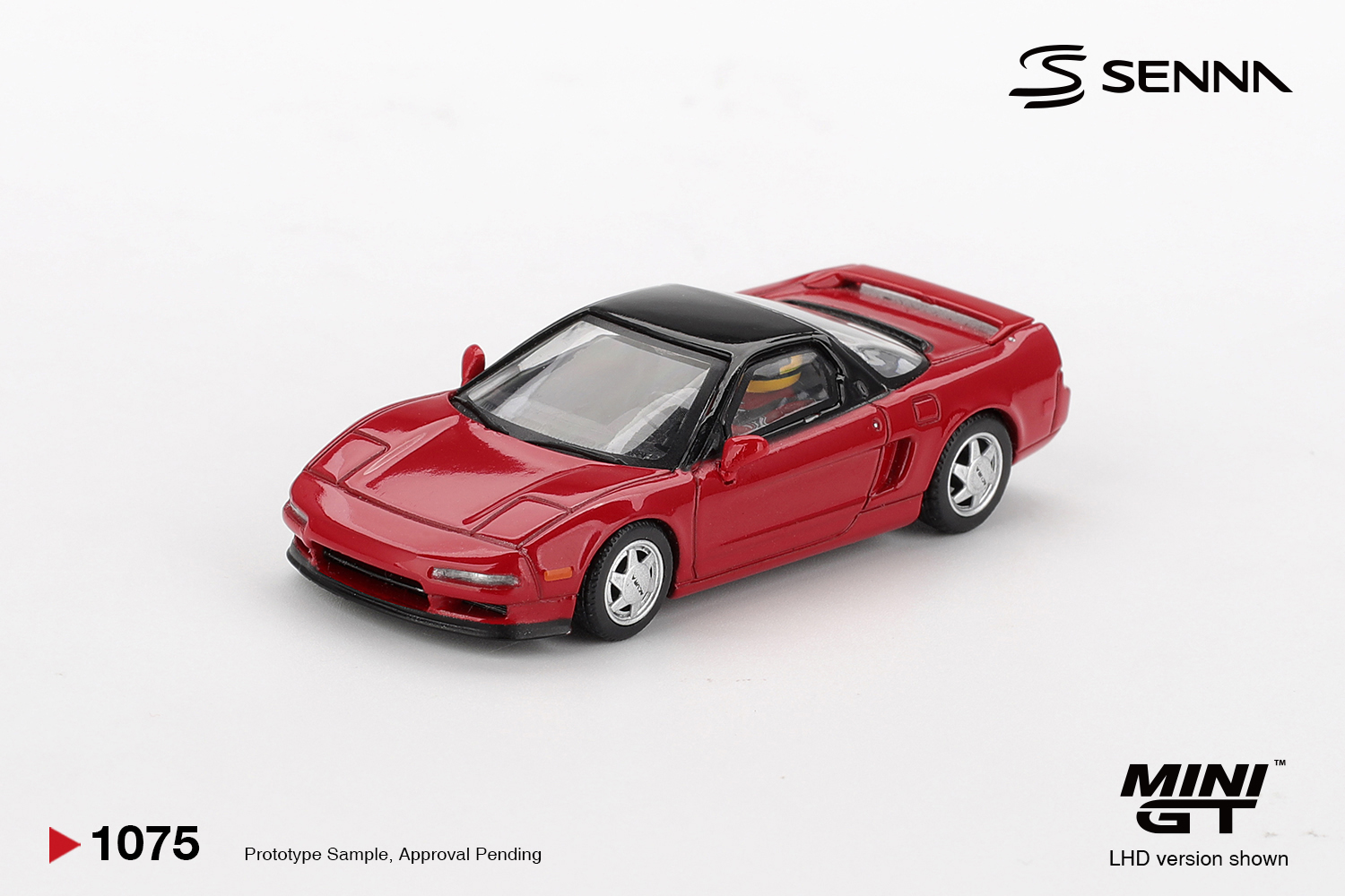 MINI GT #1075 — Honda NS-X Prototype Midship Sports 1989 Ayrton Senna w/ Figure