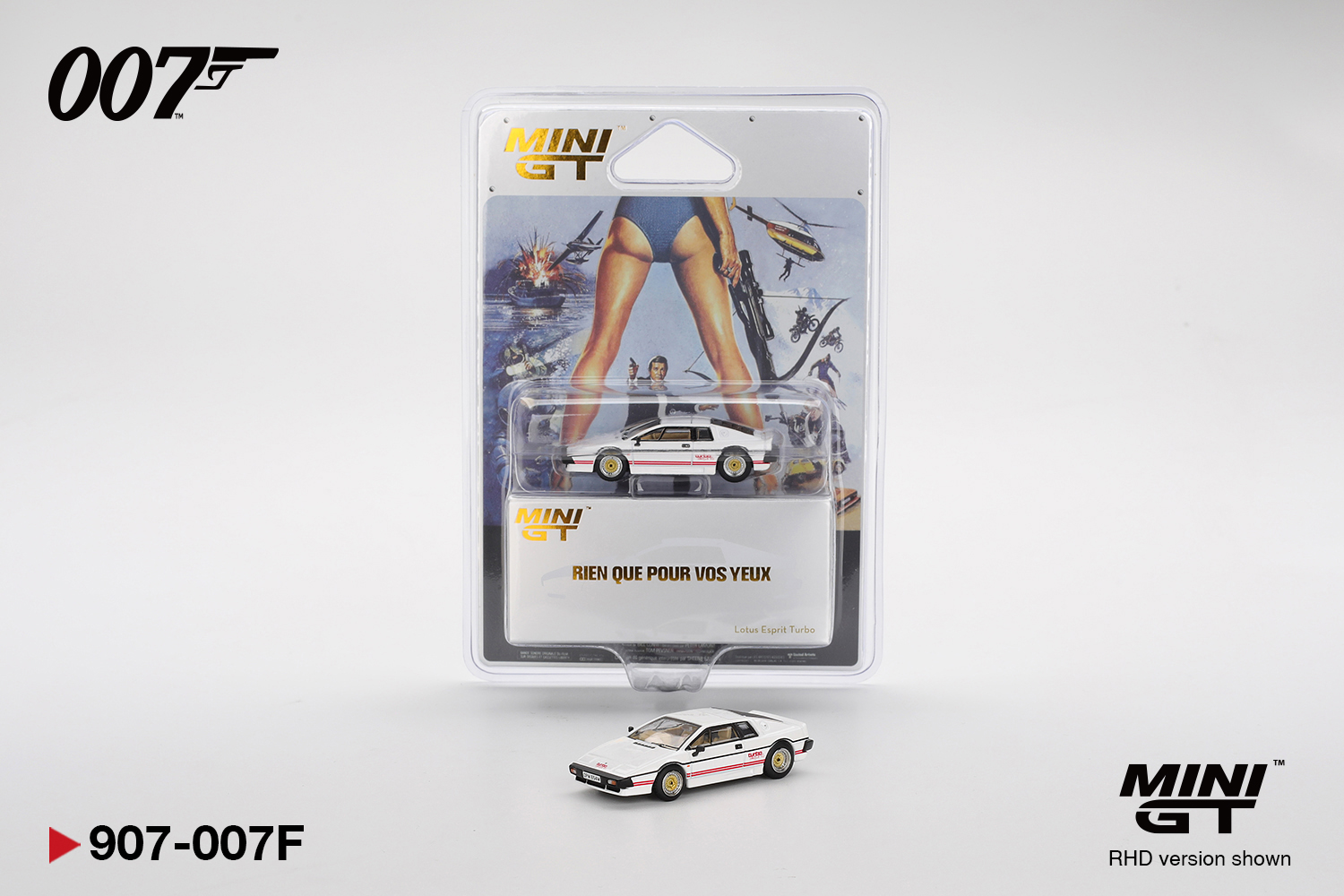 MINI GT #907 — Lotus Esprit Turbo White "For Your Eyes Only" - Image 6