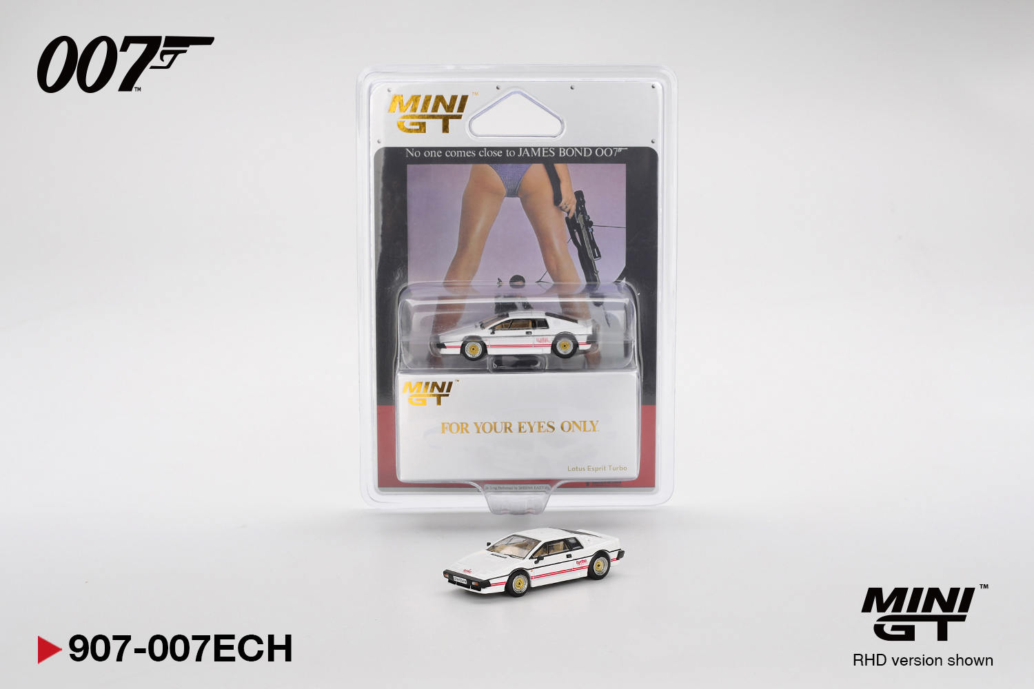 MINI GT #907 — Lotus Esprit Turbo White "For Your Eyes Only" - Image 8