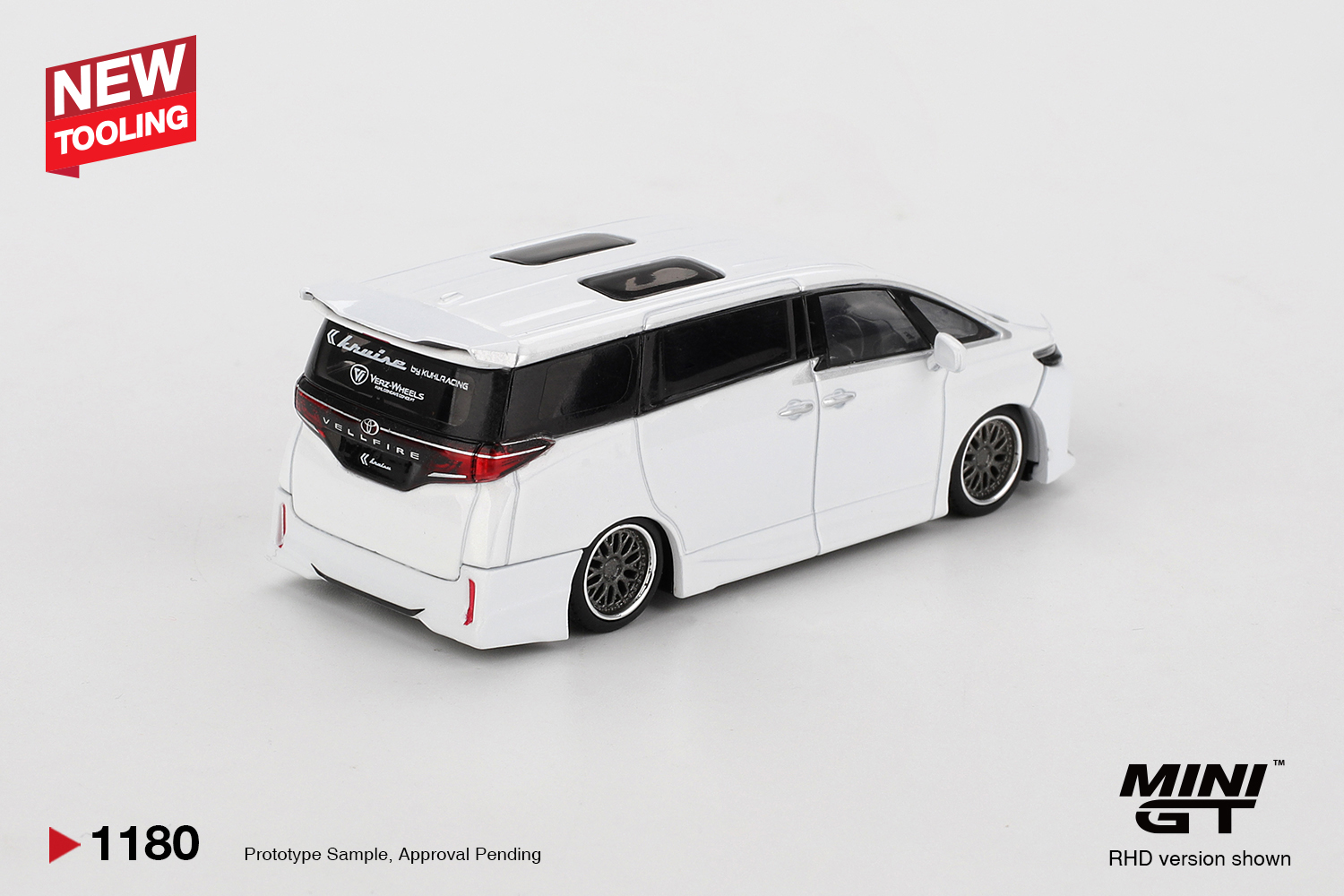 MINI GT #1180 — Toyota Vellfire 40 KUHL White - Image 3