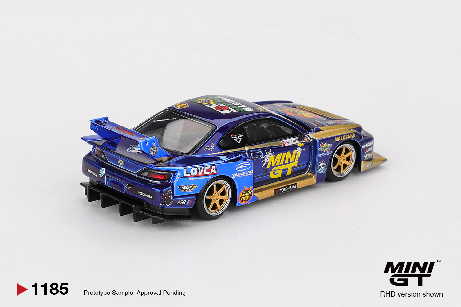 MINI GT #1185 — Nissan LB-Super Silhouette S15 SILVIA #555 Team MINI GT Liberty Walk 2025 Formula Drift Halloween Special - Image 3